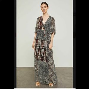 BCBG MAXAZRIA GINGER SPICE MAXI WRAP DRESS Size S